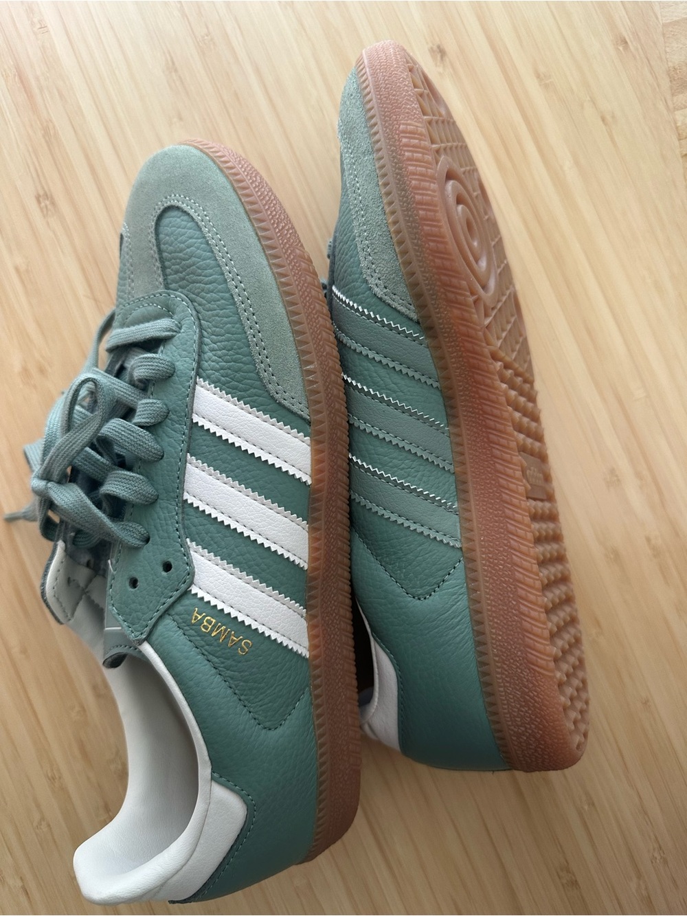 ADIDAS Samba OG in Sage Green with White Stripes - Picture 5 of 14